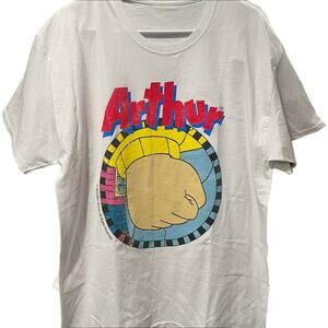Vintage Y2K Arthur 2001 Fist Meme Cut Tag Shirt Adult XL